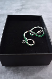 Pulsera tennis de plata esmeralda 2