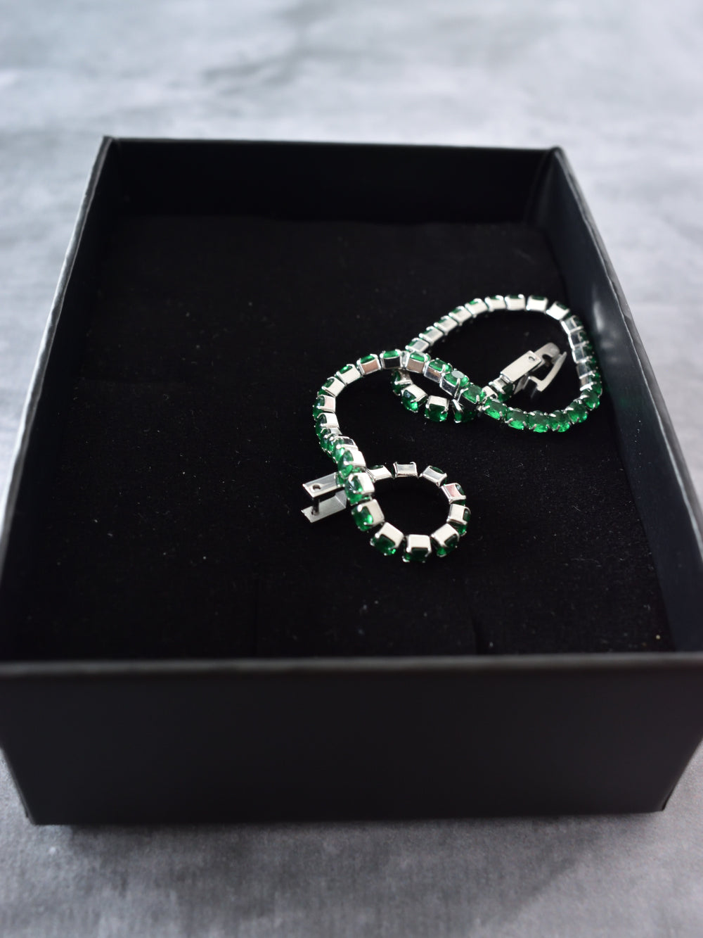 Pulsera Tennis Silver Esmeralda