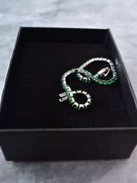 Pulsera Tennis Silver Esmeralda