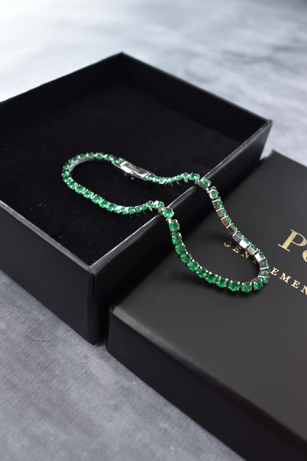 Pulsera tennis Silver Esmeralda