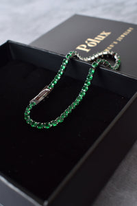 Pulsera tennis de plata esmeralda 4