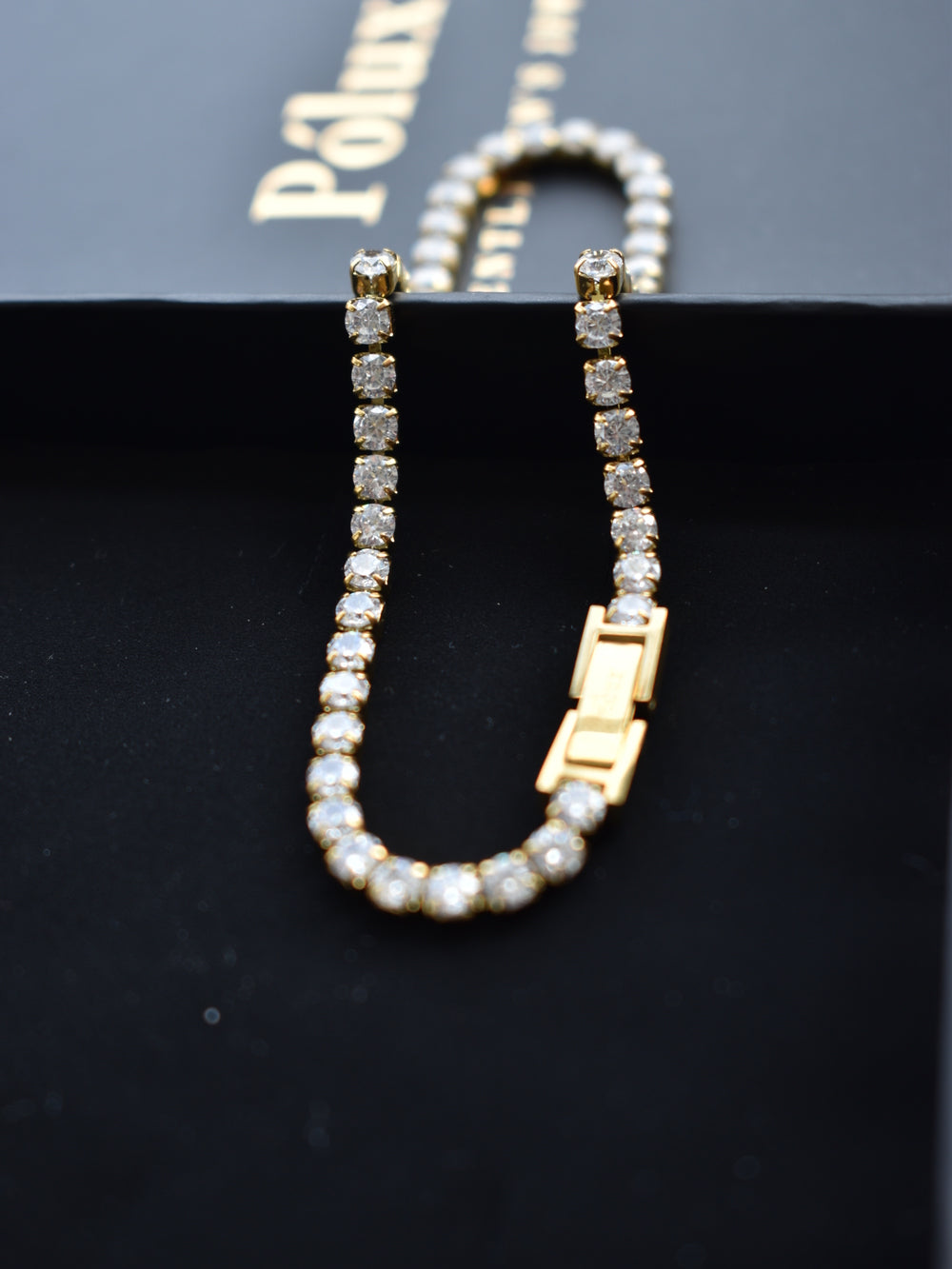 Pulsera Tennis Golden Diamante