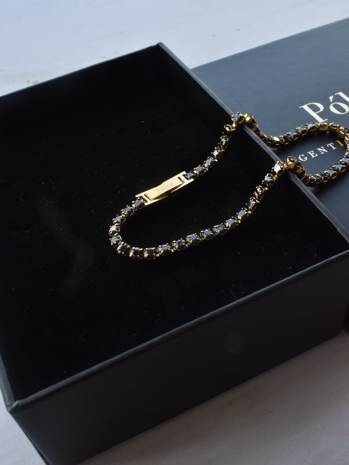 Pulsera Tennis Golden Onix