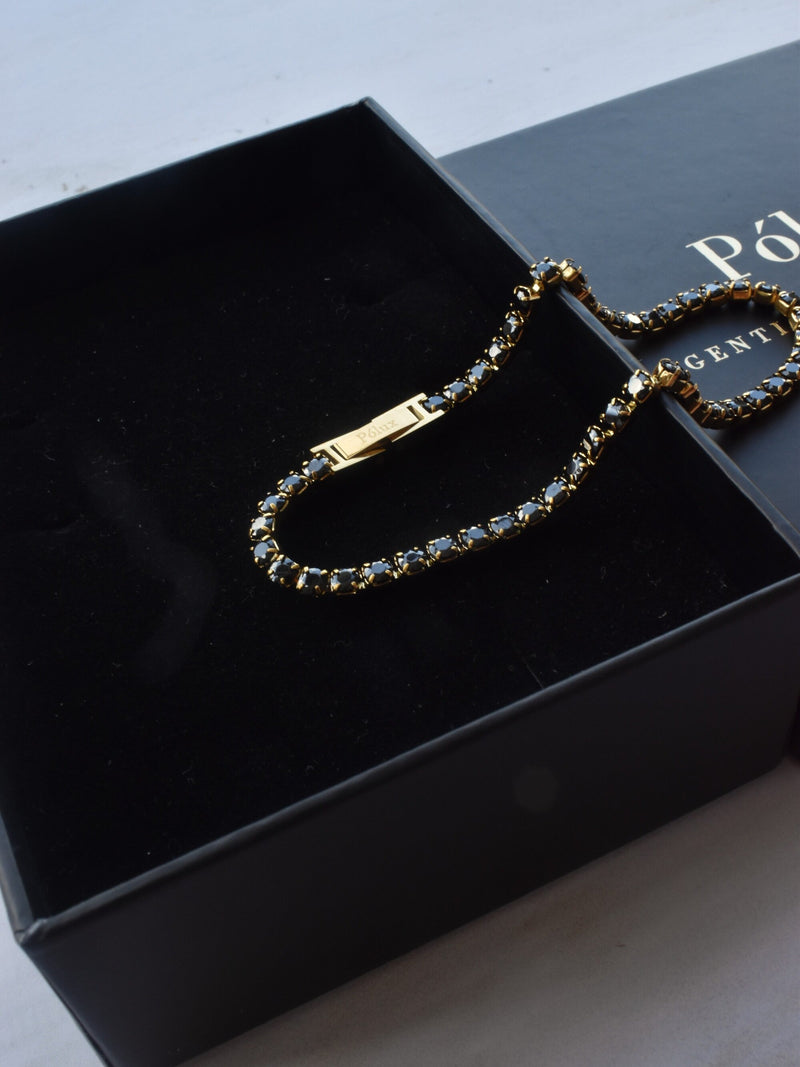 Pulsera Tennis Golden Onix