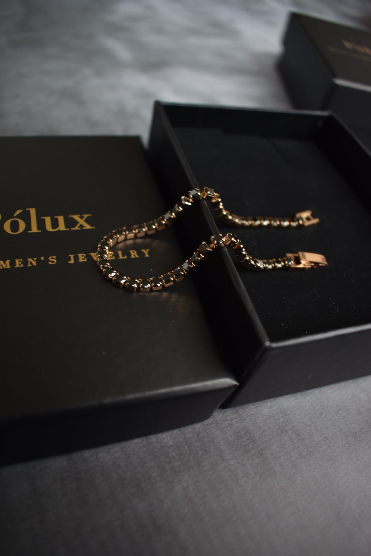 Pulsera tennis Oro rosa Onix