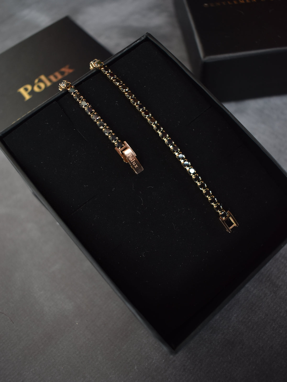 Pulsera Tennis Oro Rosa Onix