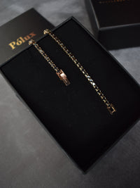 Pulsera Tennis Oro Rosa Onix
