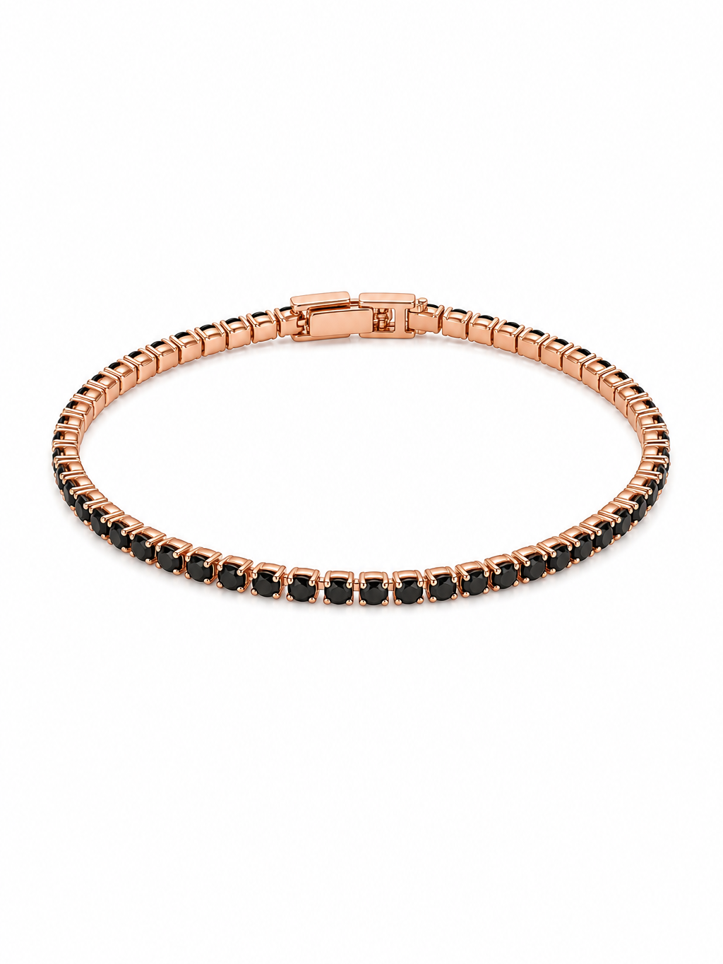 Pulsera Tennis Oro Rosa Onix