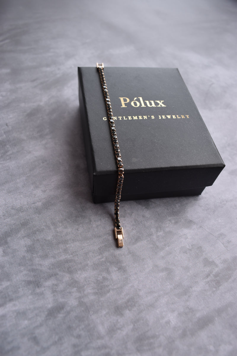 Pulsera tennis Oro rosa Onix