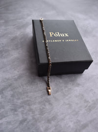 Pulsera Tennis Oro Rosa Onix