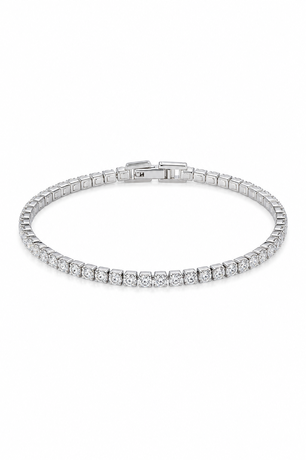 Pulsera tennis plata diamante