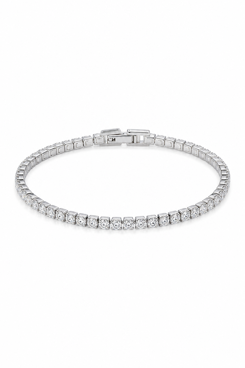 Pulsera tennis plata diamante