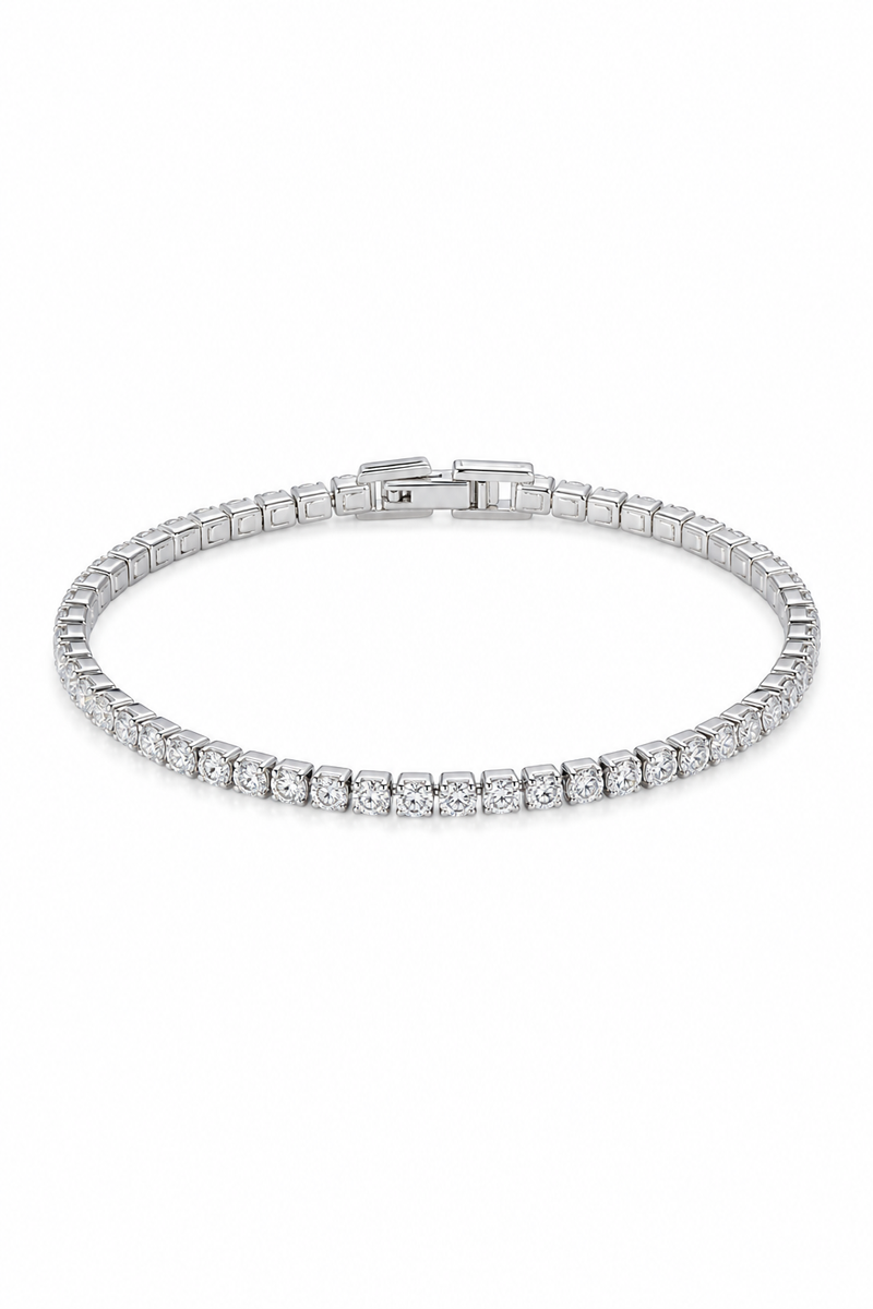 Pulsera tennis plata diamante