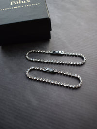 Set Pulseras Tennis Silver Diamante Parejas