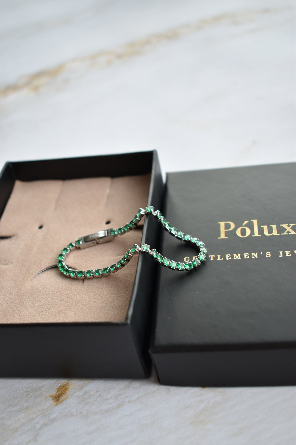Pulsera tennis Silver Esmeralda