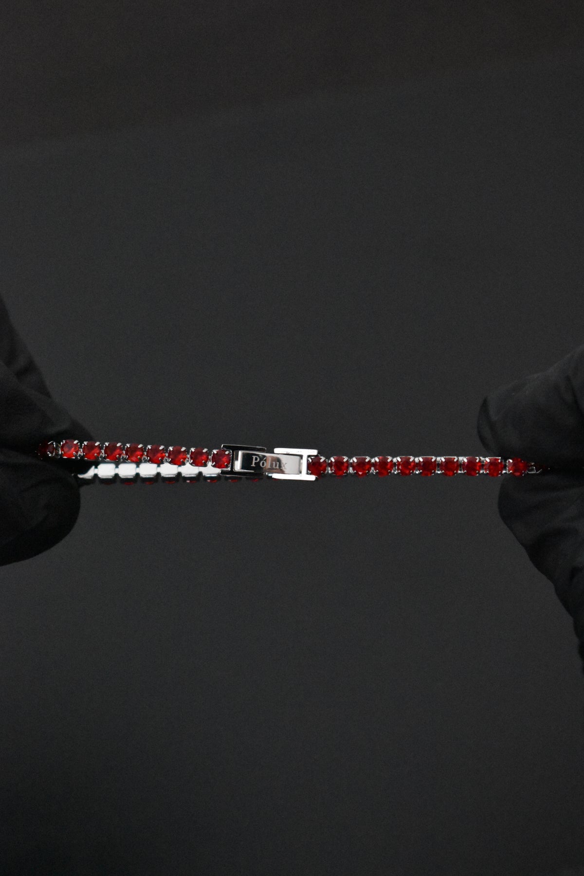 Pulsera tennis Silver Rubíes
