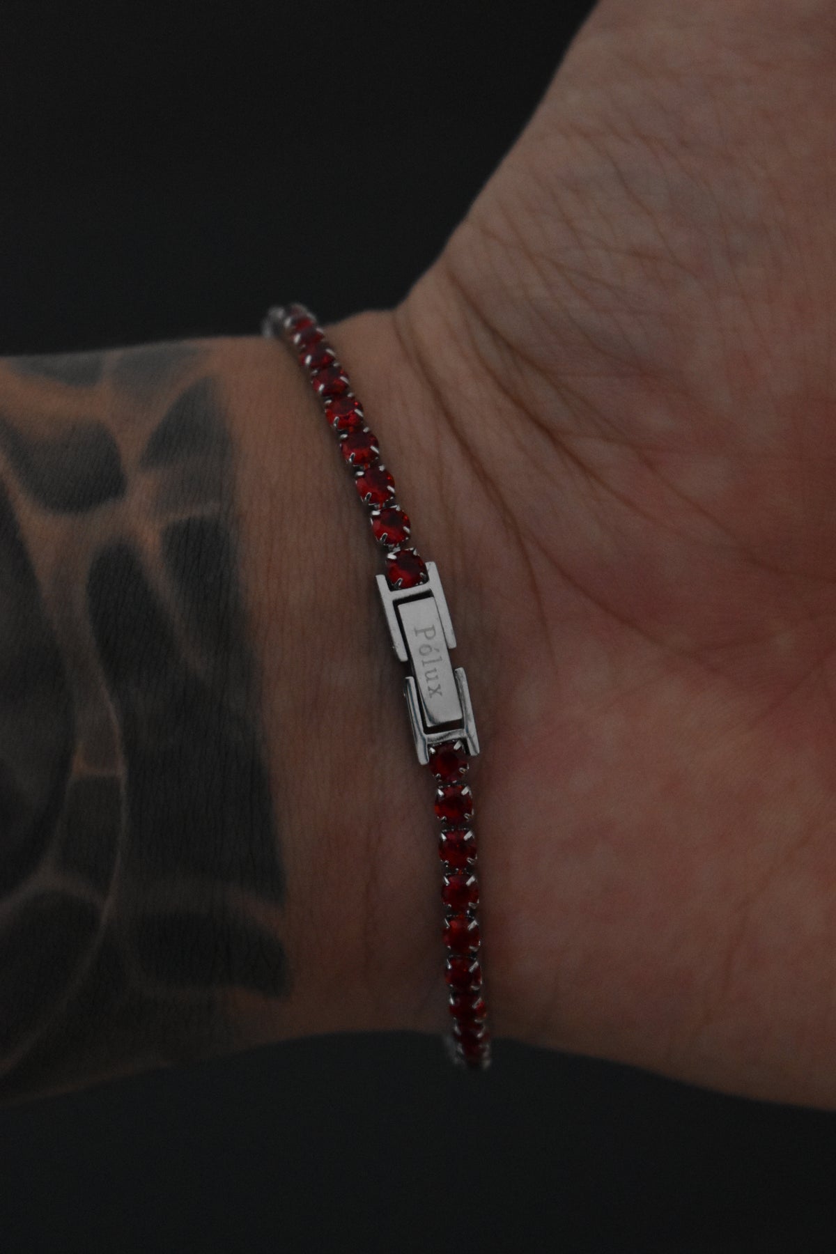 Pulsera tennis Silver Rubíes