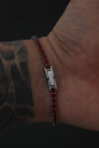 Pulsera tennis Silver Rubíes