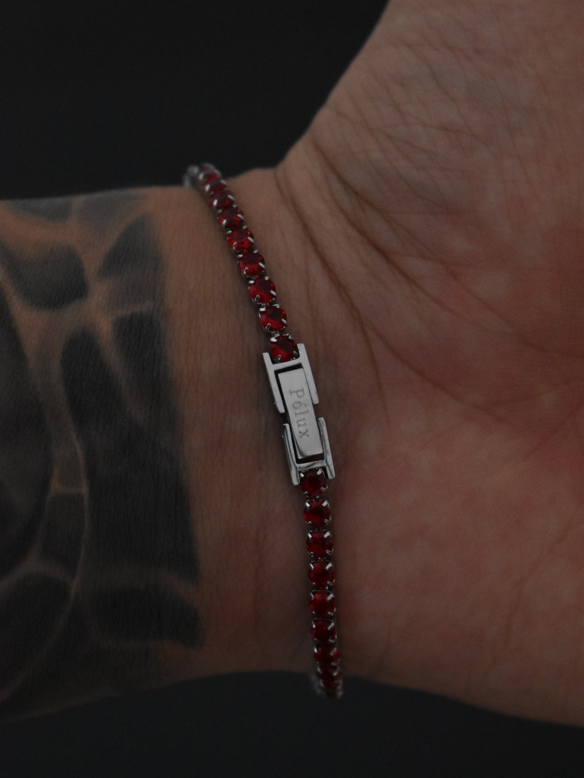 Pulsera tennis Silver Rubíes