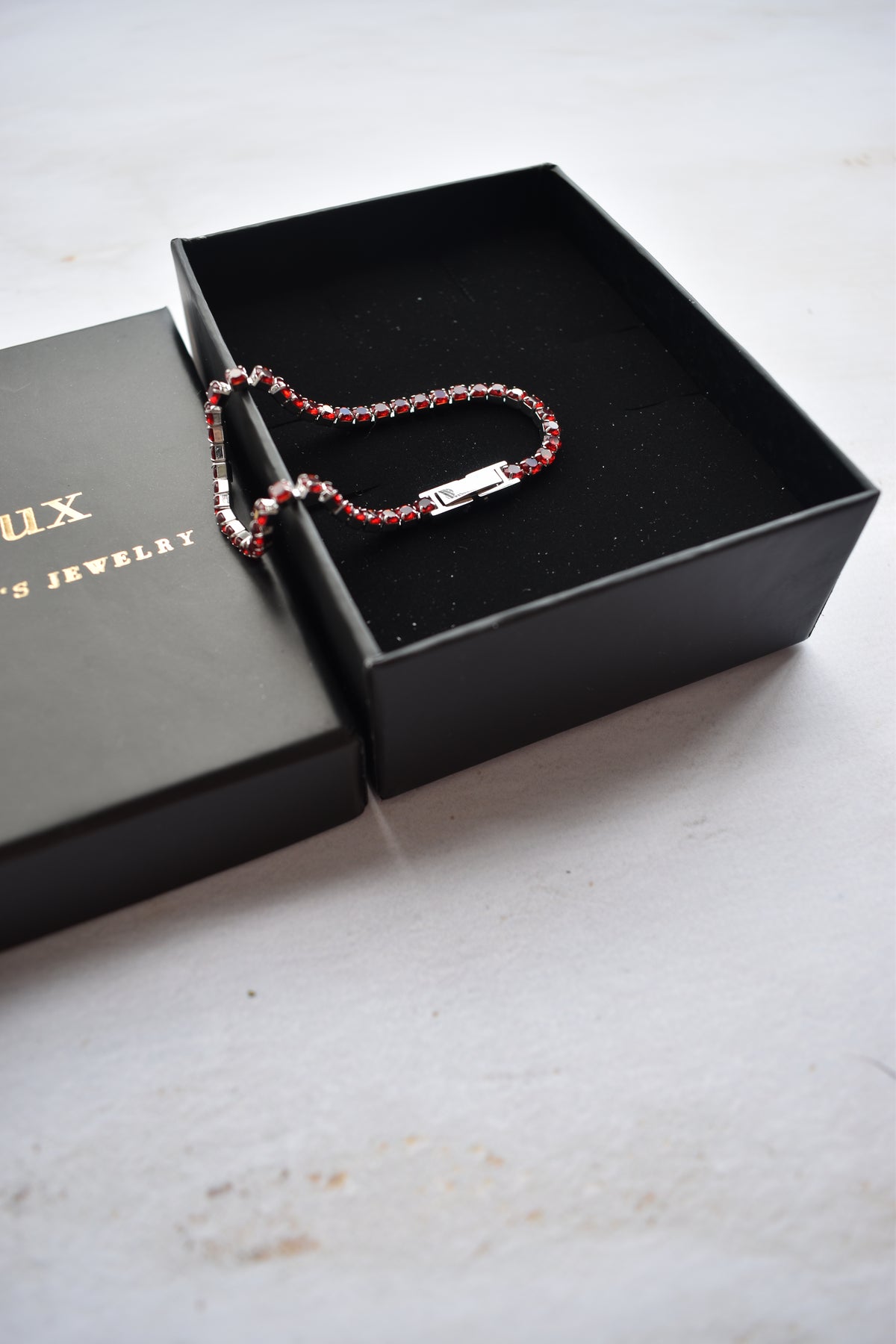 Pulsera tennis Silver Rubíes