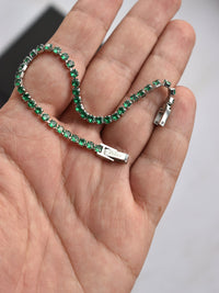 Pulsera Tennis Silver Esmeralda