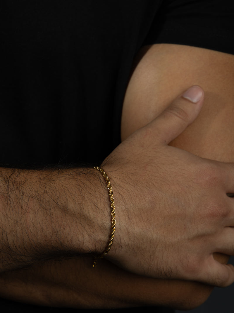Esclava Tejido Lazo Enchape Oro 18K