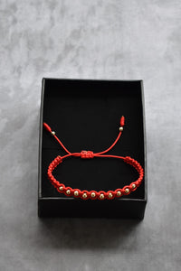 Pulsera Aeternum Roja| Oro laminado 18 K