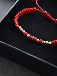 Pulsera Dominus Rojo Oro Laminado 18K