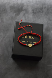 Pulsera Roja San Benito | Oro laminado 18 K - Imperium