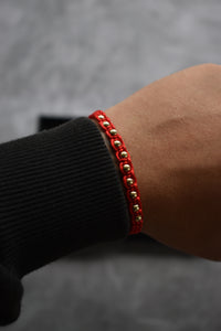 Pulsera Aeternum Roja| Oro laminado 18 K