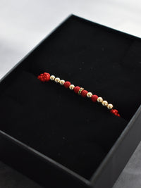 Pulsera Dominus Rojo Oro Laminado 18K