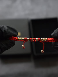 Pulsera Dominus Rojo Oro Laminado 18K