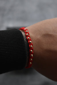 Pulsera Aeternum Roja| Oro laminado 18 K