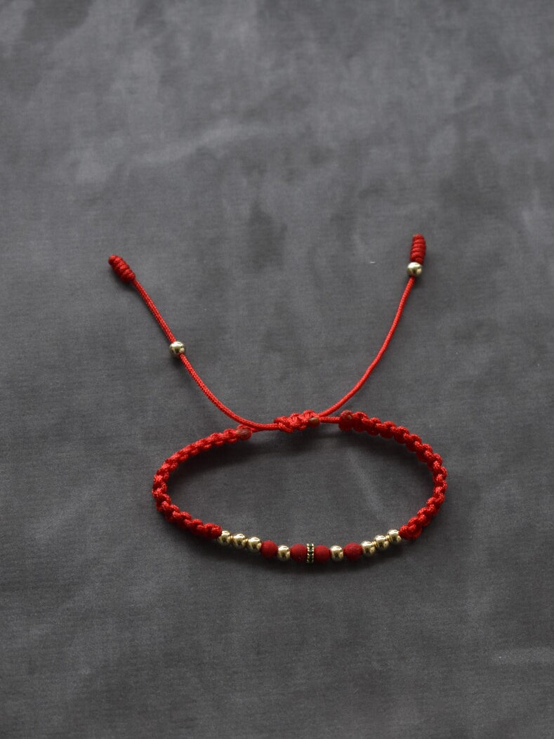 Pulsera Dominus Rojo Oro Laminado 18K