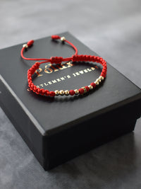 Pulsera Dominus Rojo Oro Laminado 18K