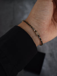 Pulsera Tennis Oro Rosa Onix