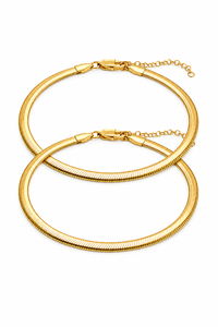 Set pulseras tejido serpiente para parejas