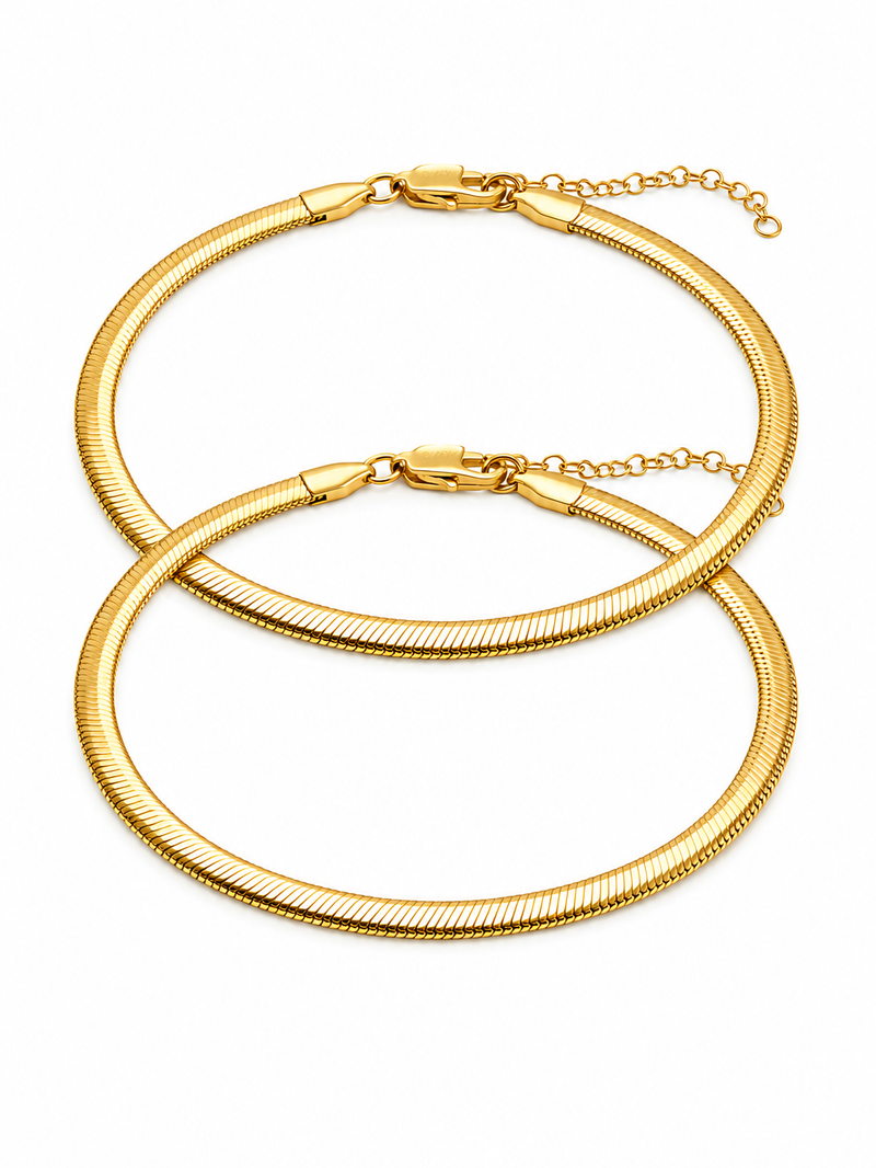 Set Esclavas Tejido Serpiente Parejas