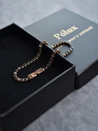 Pulsera Tennis Oro Rosa Onix
