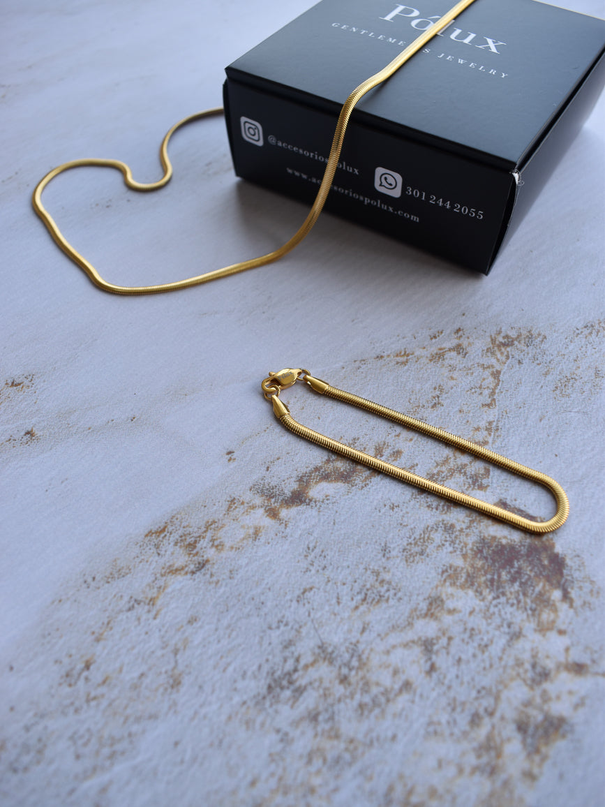 Cadena Serpiente | Enchape De Oro 18k