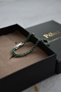 Pulsera tennis Silver Esmeralda