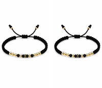 Set Pulseras Dominus Parejas Oro Laminado 18K