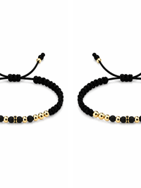 Set Pulseras Dominus Parejas Oro Laminado 18K