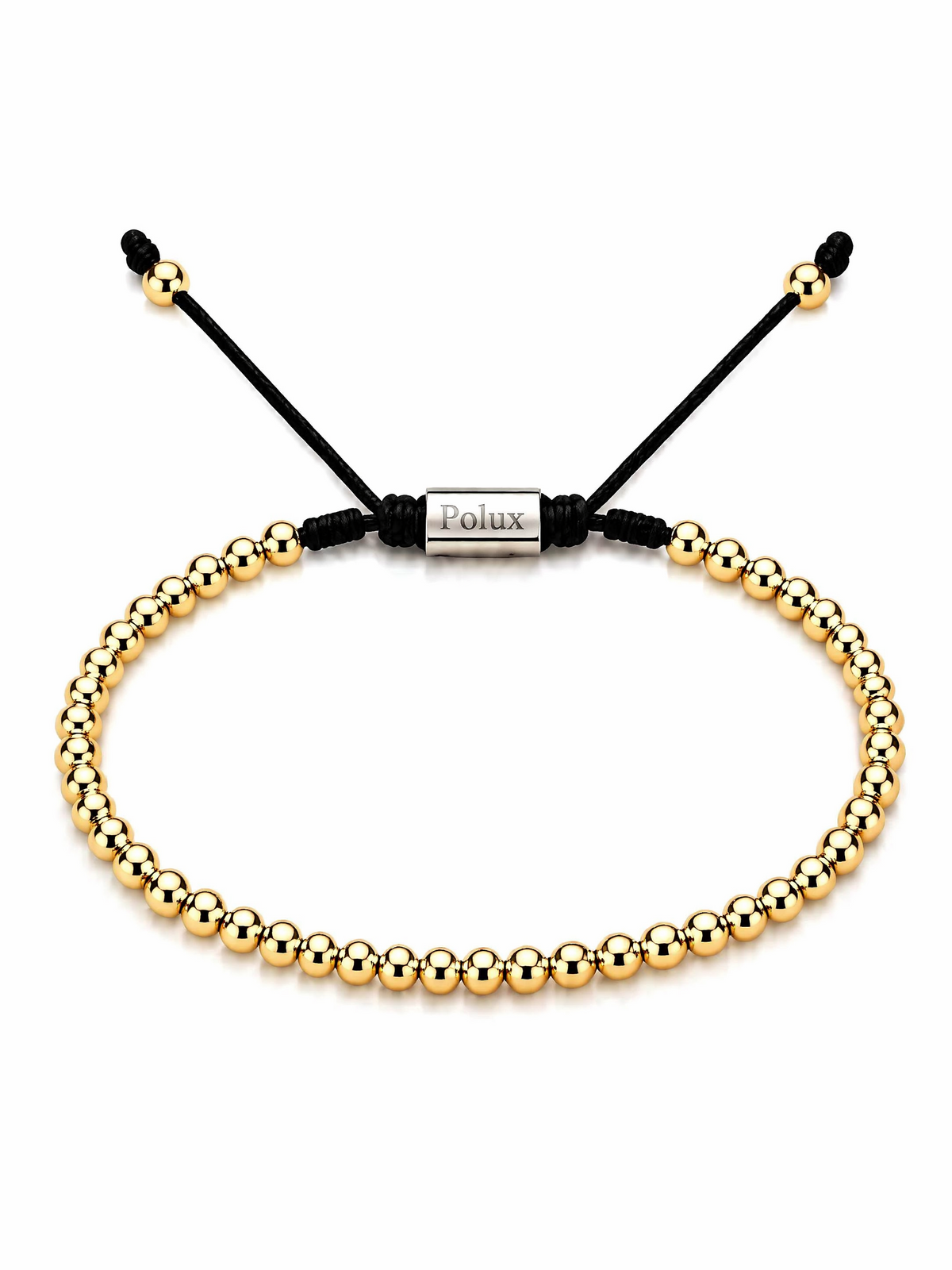 Pulsera Balines 4mm Oro Laminado 18K