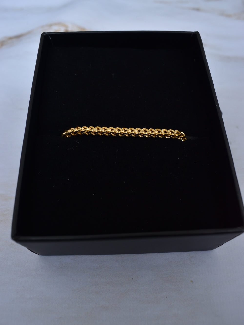 Esclava Tejido Franco Enchape Oro 18K