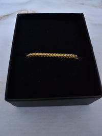 Esclava Tejido Franco Enchape Oro 18K