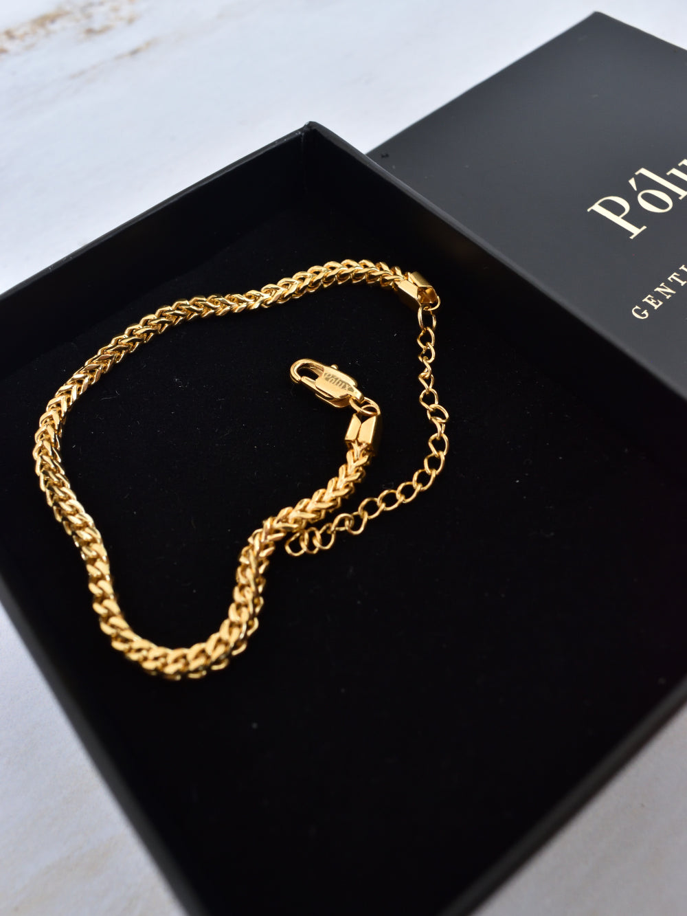 Esclava Tejido Franco Enchape Oro 18K