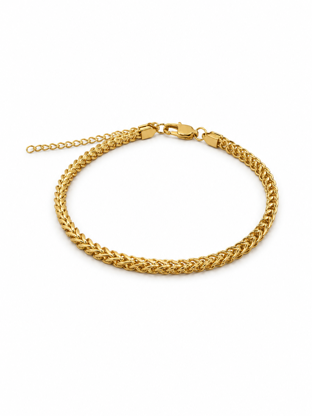 Esclava Tejido Franco Enchape Oro 18K