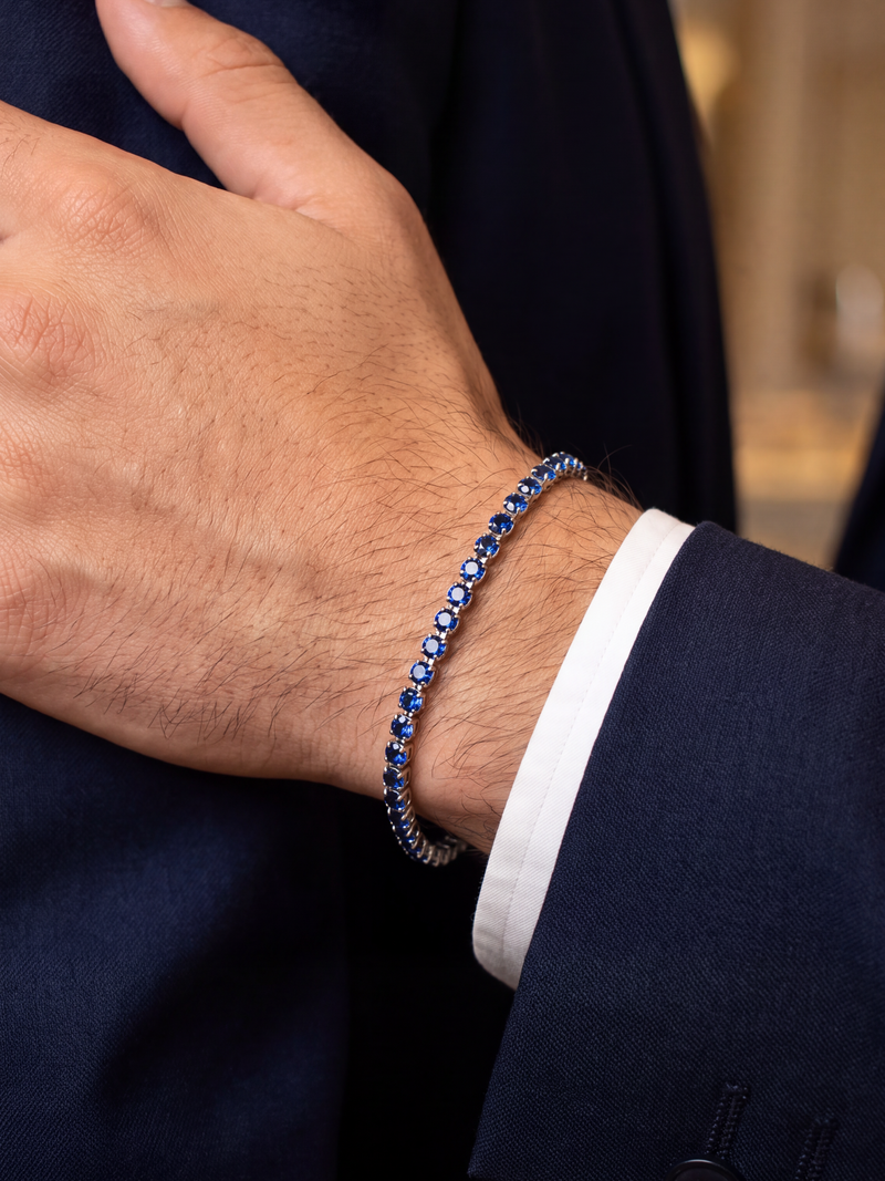 Pulsera tennis Silver Zafiro