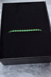 Pulsera tennis unisex verde talla 17cm